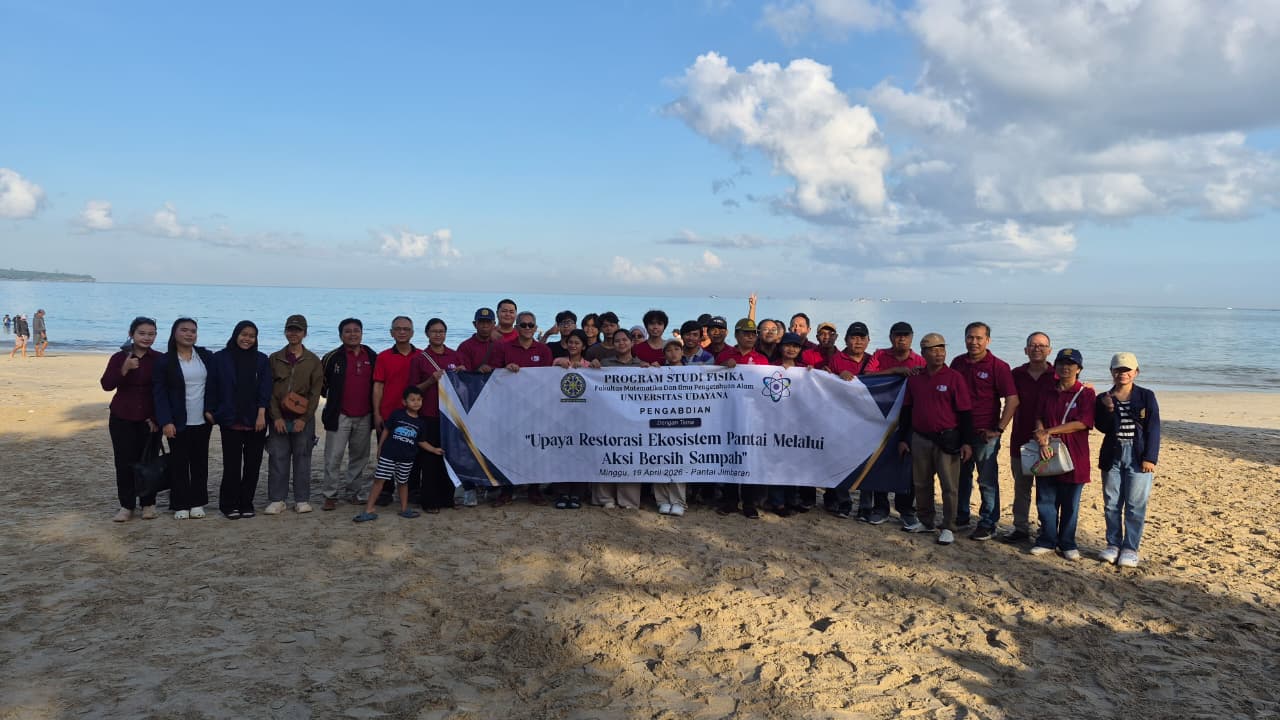 Wujudkan Kepedulian Lingkungan, Program Studi Fisika Gelar "Upaya Restorasi Ekosistem Pantai Melalui Aksi Bersih Bersih Sampah" di Jimbaran